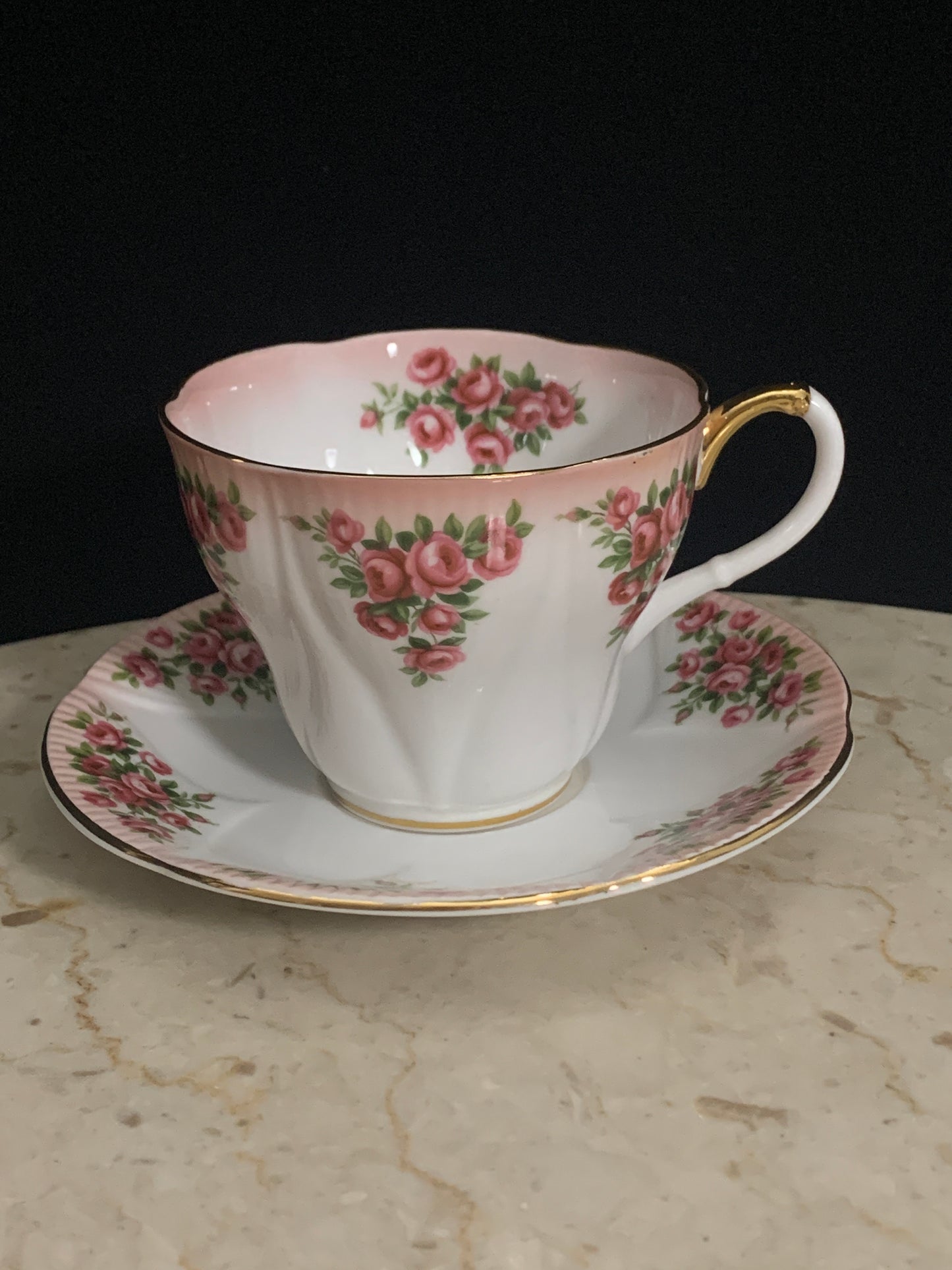 Royal Albert Dainty Dina Series Mary Pattern Vintage Teacup and Saucer Set