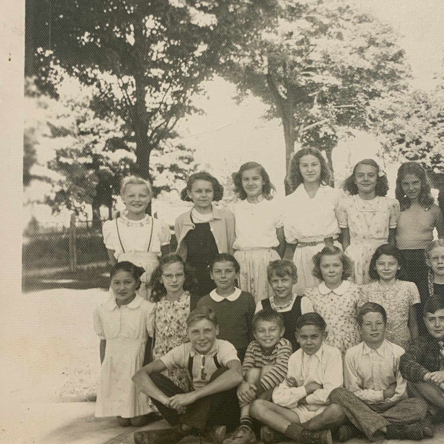 Vintage Class Photo, Black and White School Photo, Found Photo