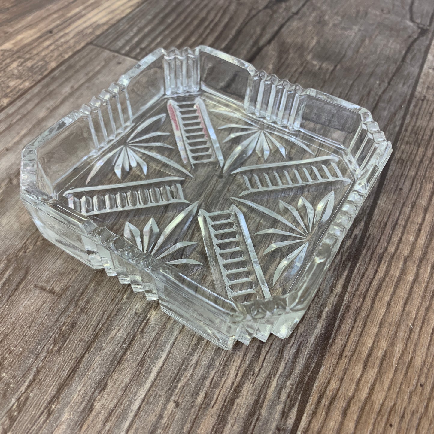 Small Pressed Glass Dish with Metal Tray, Vintage Butter Dish, Elegant Tableware, Housewarming Gift
