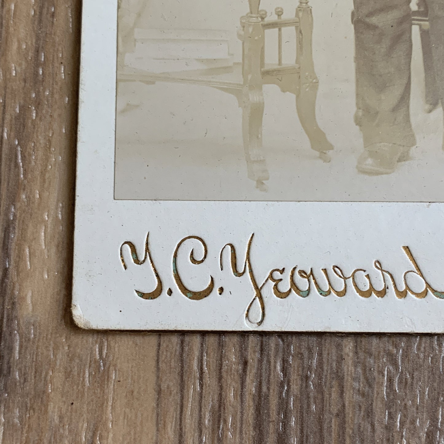 Cabinet Card Photo, Gentleman in a Suit, Antique Black and White Photo, YC Yeoman Stratford, Ontario, Canada