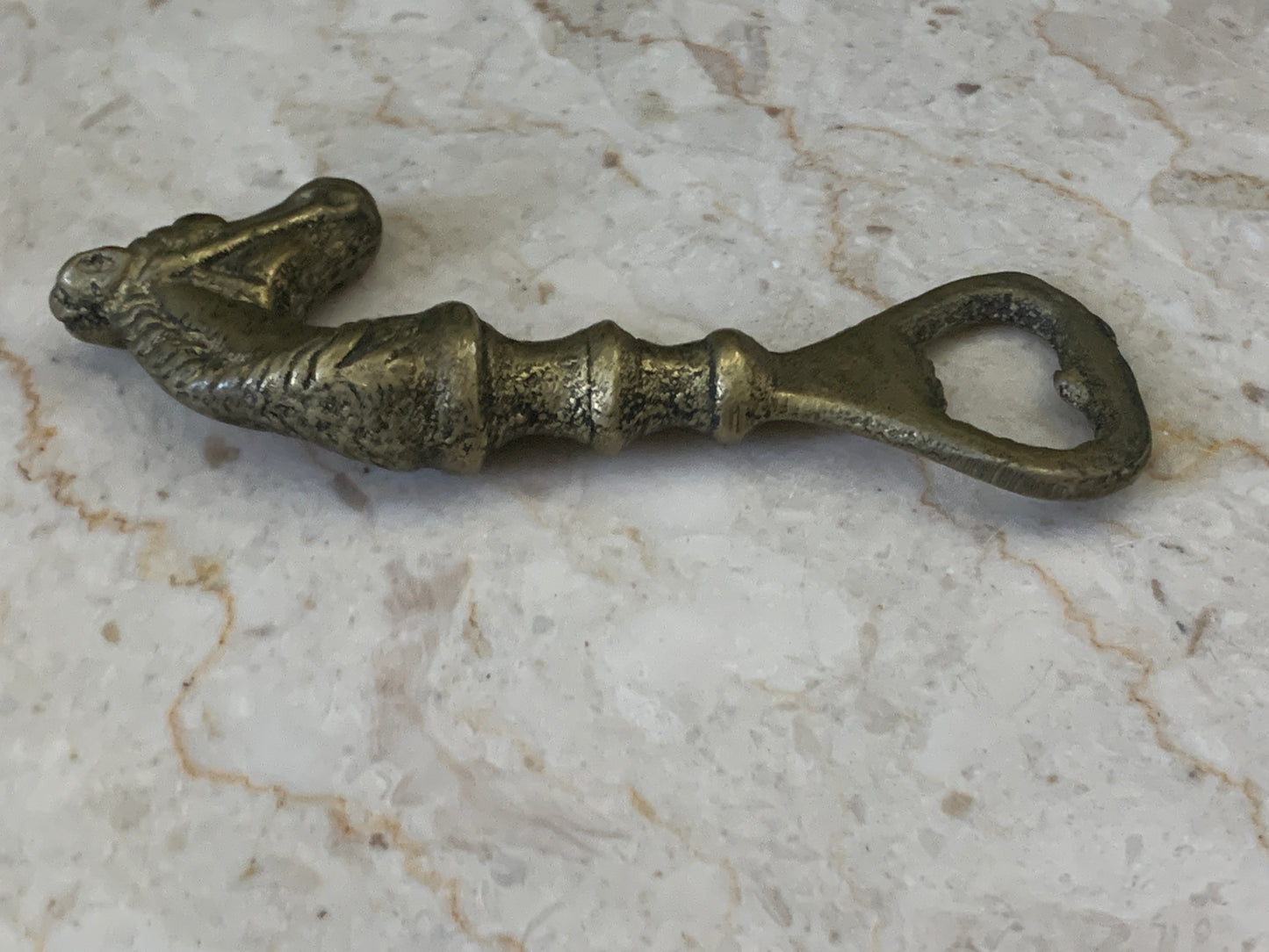Vintage Brass Bottle Opener with Horse Head, Equestrian Gift Horse Head Opener,