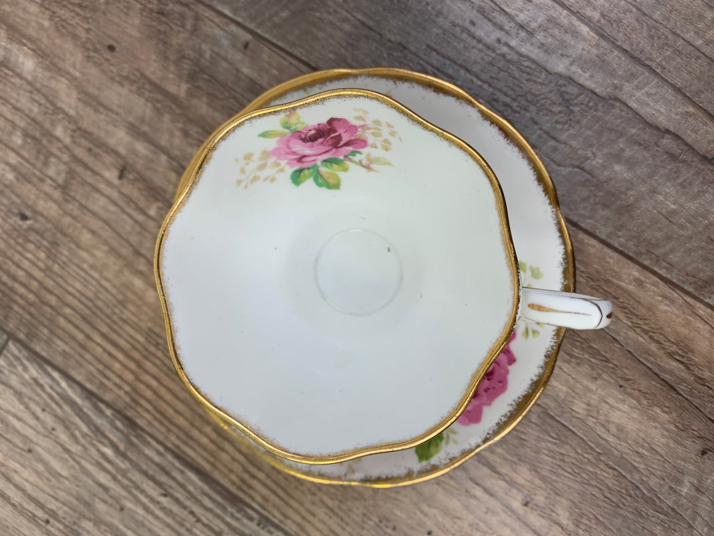 Royal Albert American Beauty Vintage Tea Cup with Pink Roses