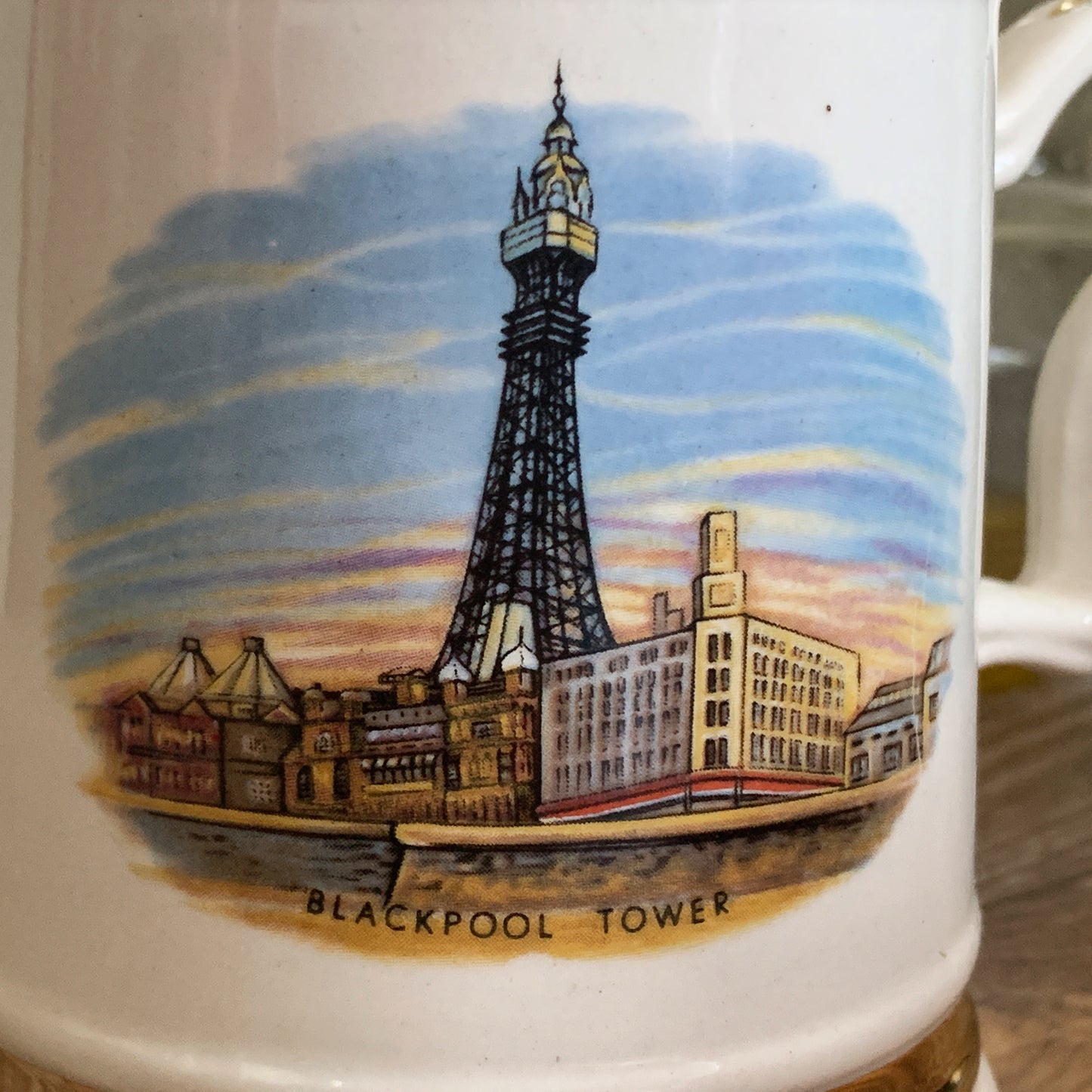 Blackpool Souvenir Mug Blackpool Tower City Scene Vintage Travel Souvenir