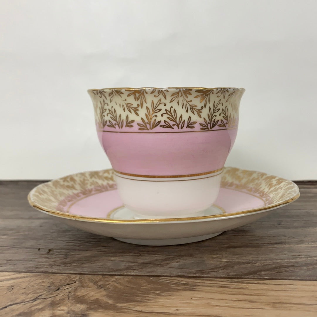 Royal Standard Pink and Gold Vintage Teacup and Saucer