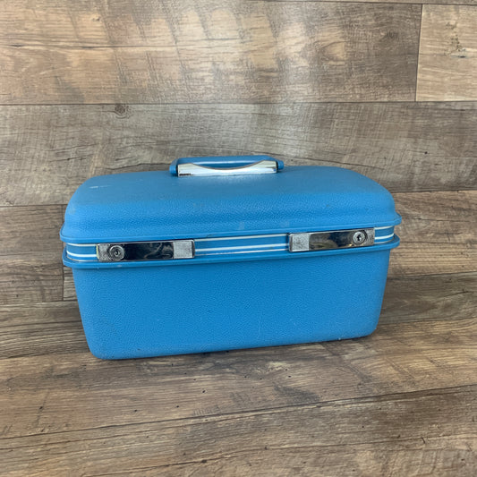 Blue Samsonite Train Case