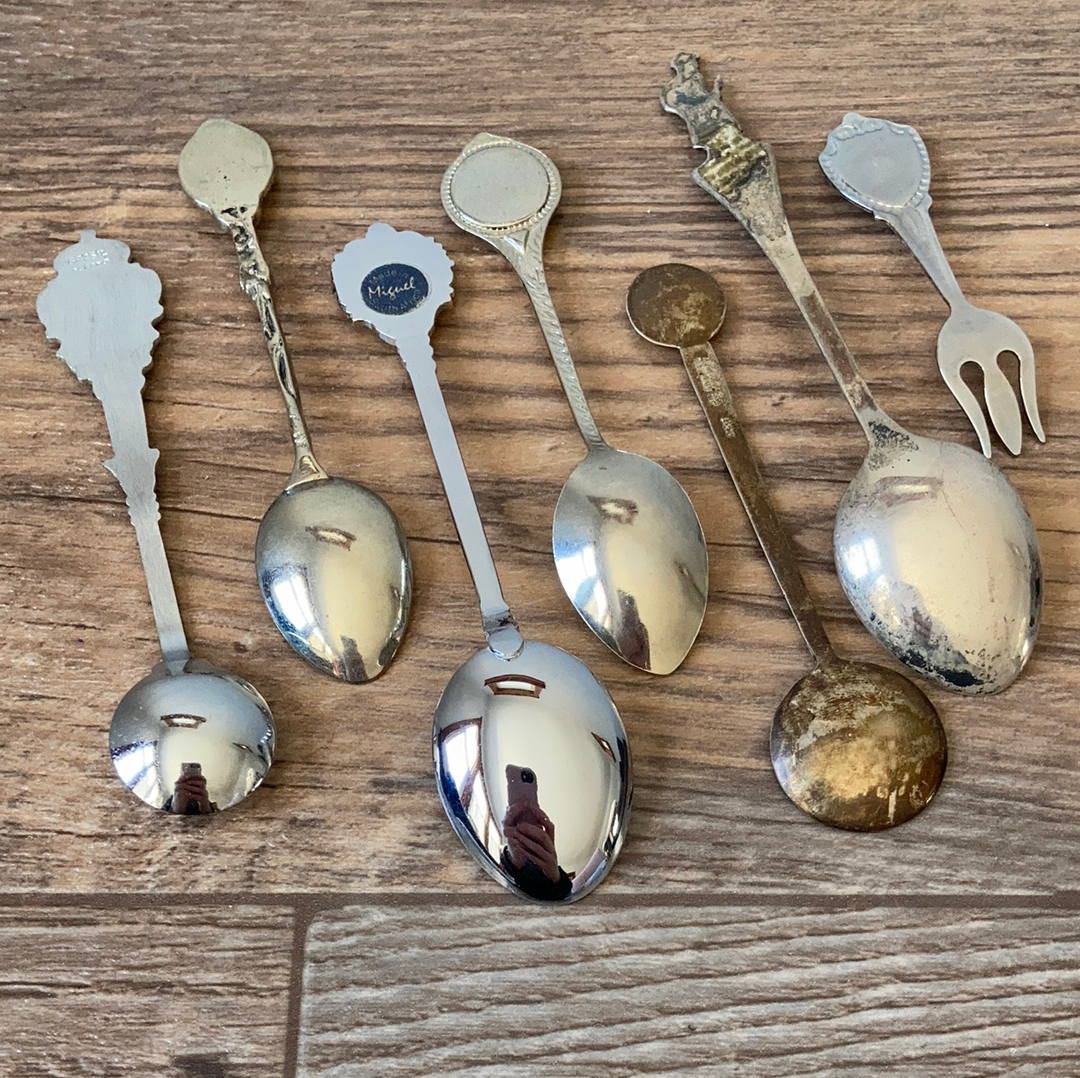 7 Mexican South American and Caribbean Vintage Collectible Souvenir Spoons