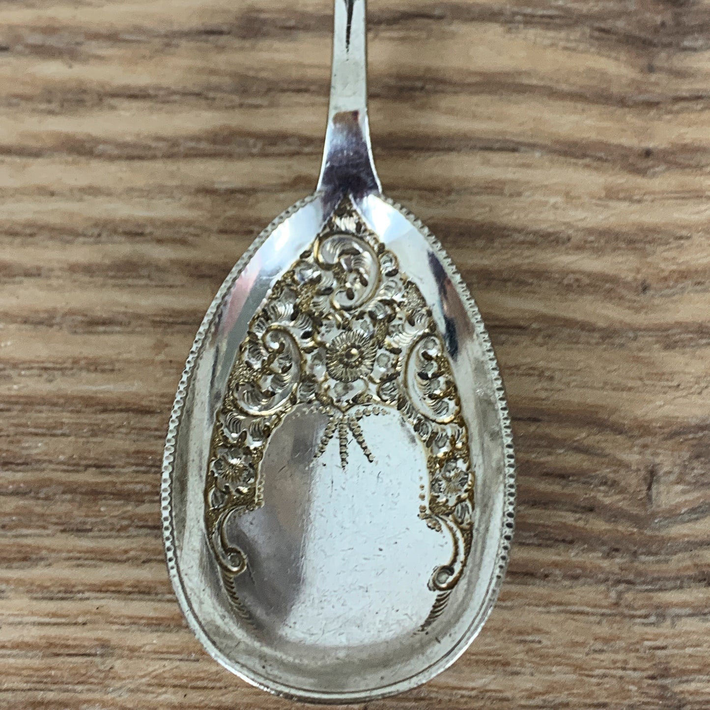 Vintage Silver Plated Spoon with Decorative Handle and Bowl