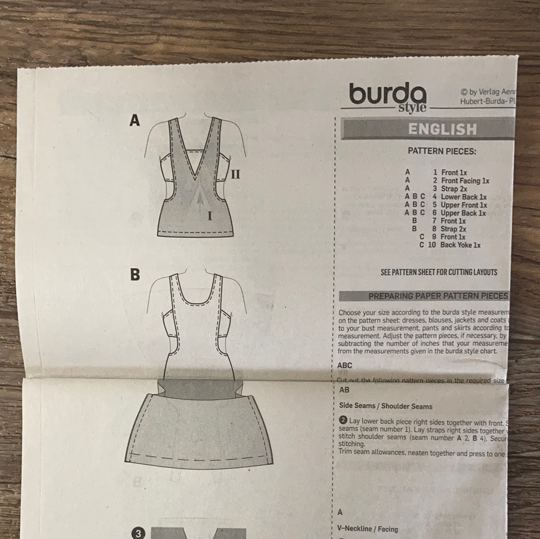 Misses Fashion Cut Out Top Sewing Pattern Size 6 to 16 Burda 6656