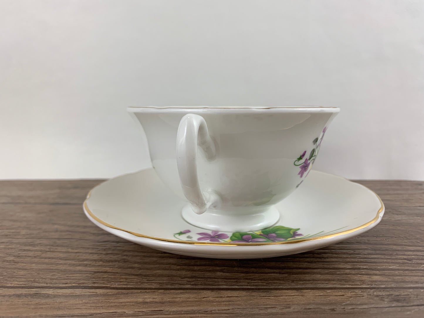 Vintage Tea Cup with Purple Violets, Royal Grafton Teacup