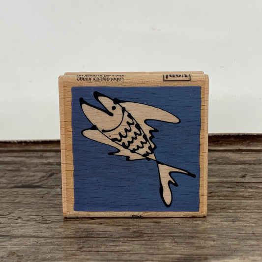 Vap Scrap Modern Fish Rubber Stamp for Paper Crafts