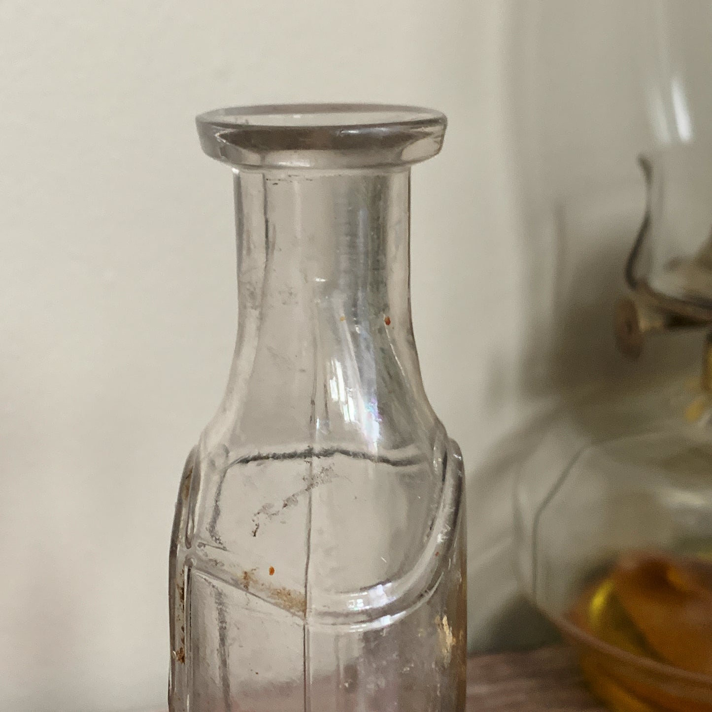 Antique Bottle with Embossed Numbers, Vintage Apothecary Bottle Antique Medicine Bottle