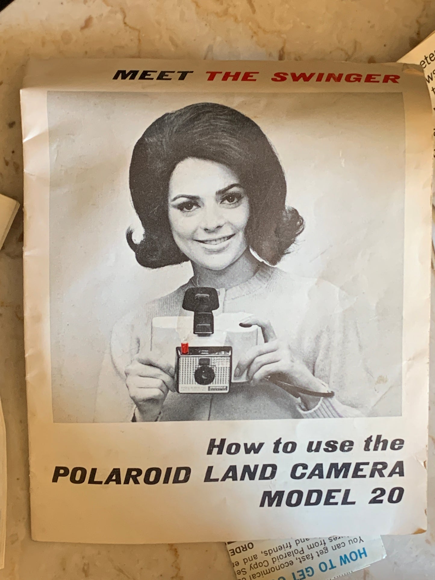 Polaroid Swinger Vintage Polaroid Camera with Original Box - Untested
