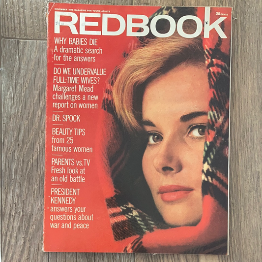 Vintage Redbook Magazine November 1963 Vintage Magazine for Young Adults President Kennedy Interview