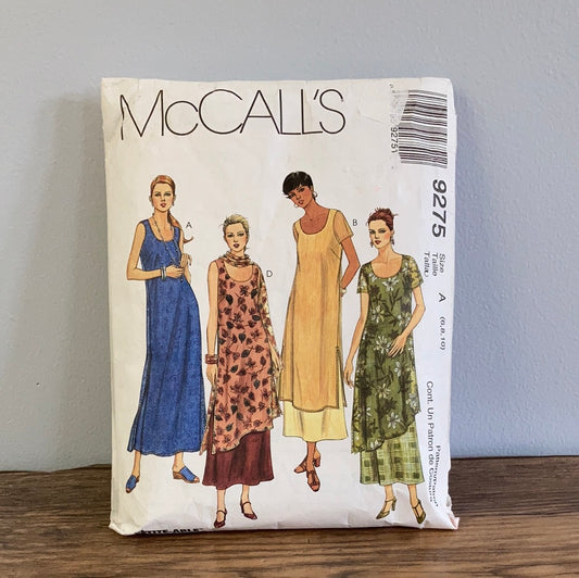 Misses Maxi Dress and Scarf Sewing Pattern Size 6 to 10 McCalls 9275