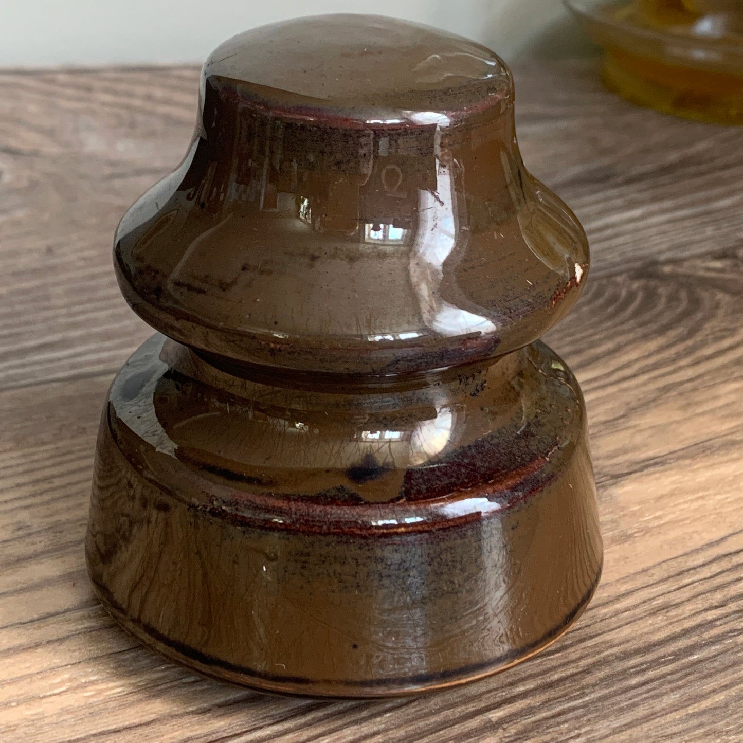 Brown Ceramic Vintage CP Insulator Vintage Decor