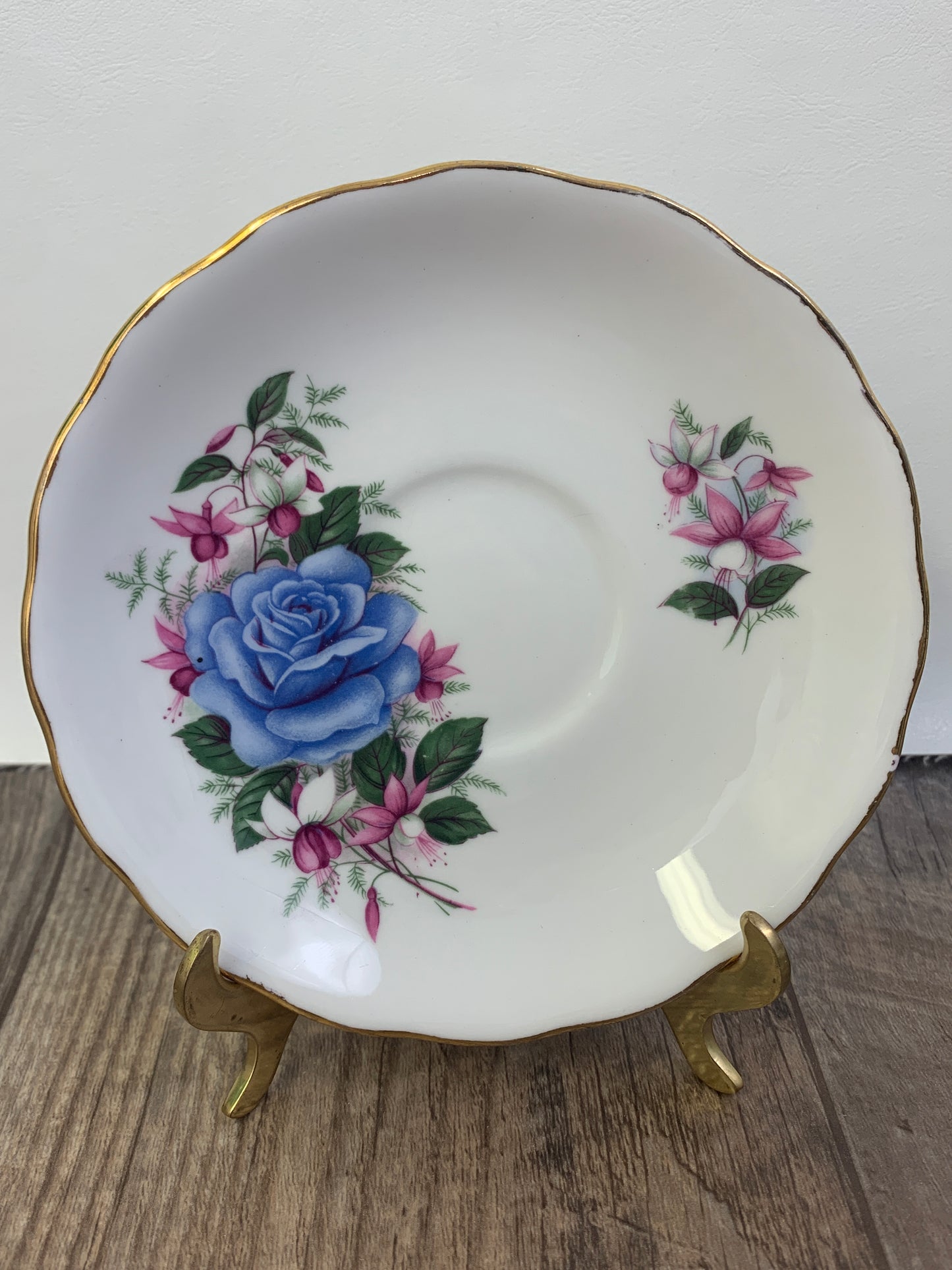 Vintage Teacup with Blue Roses Vintage Royal Vale English Tea Cup Vintage Gifts