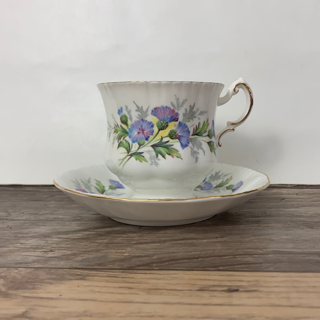 Vintage Paragon English Flowers Series, Thistles Vintage Teacup