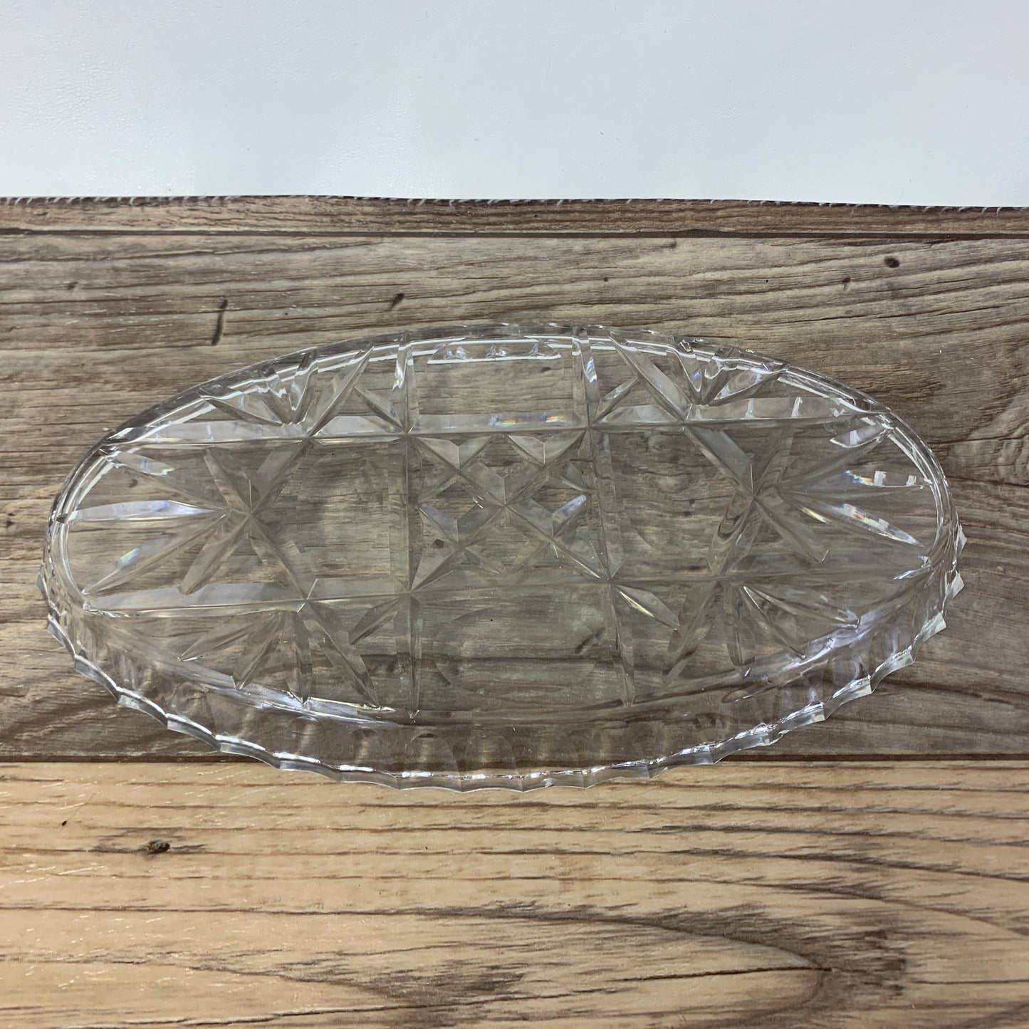Crystal Cream and Sugar Set with Tray