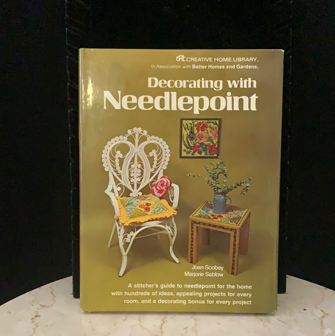 Decorating with Needlepoint Vintage How to Needlecraft Book Needlepoint Patterns Leisure Craft Book