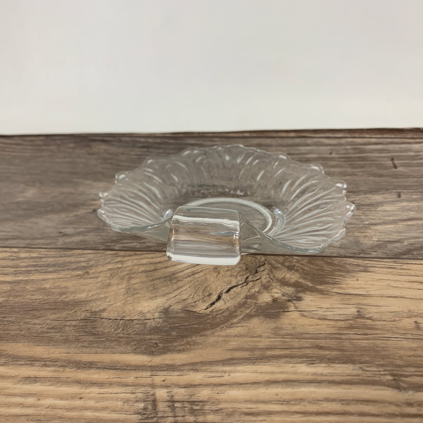 Clear Glass Candle Holder with Handle