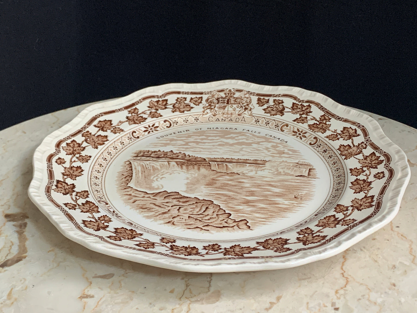 Vintage Ironstone Niagara Falls Travel Souvenir Plate