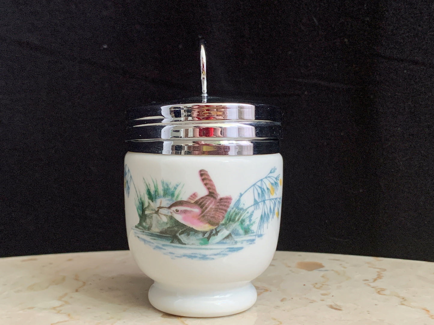 Royal Worcester Egg Coddler with Birds