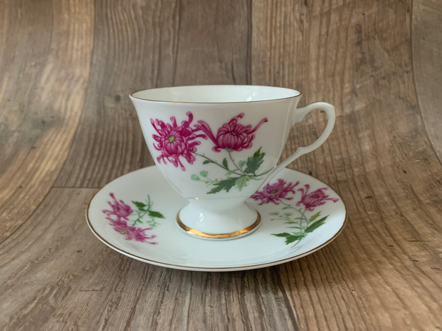 Set of 4 Vintage Floral Teacups Instant Tea Party