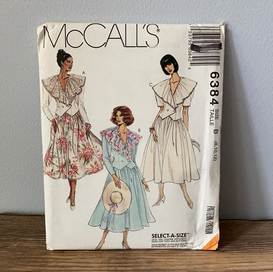 Misses Two Piece Suit Dress Sewing Pattern Size 8 to 12 McCalls 6384