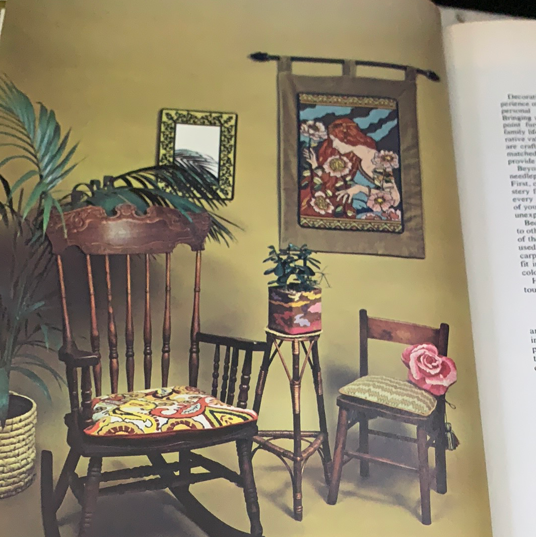 Decorating with Needlepoint Vintage How to Needlecraft Book Needlepoint Patterns Leisure Craft Book