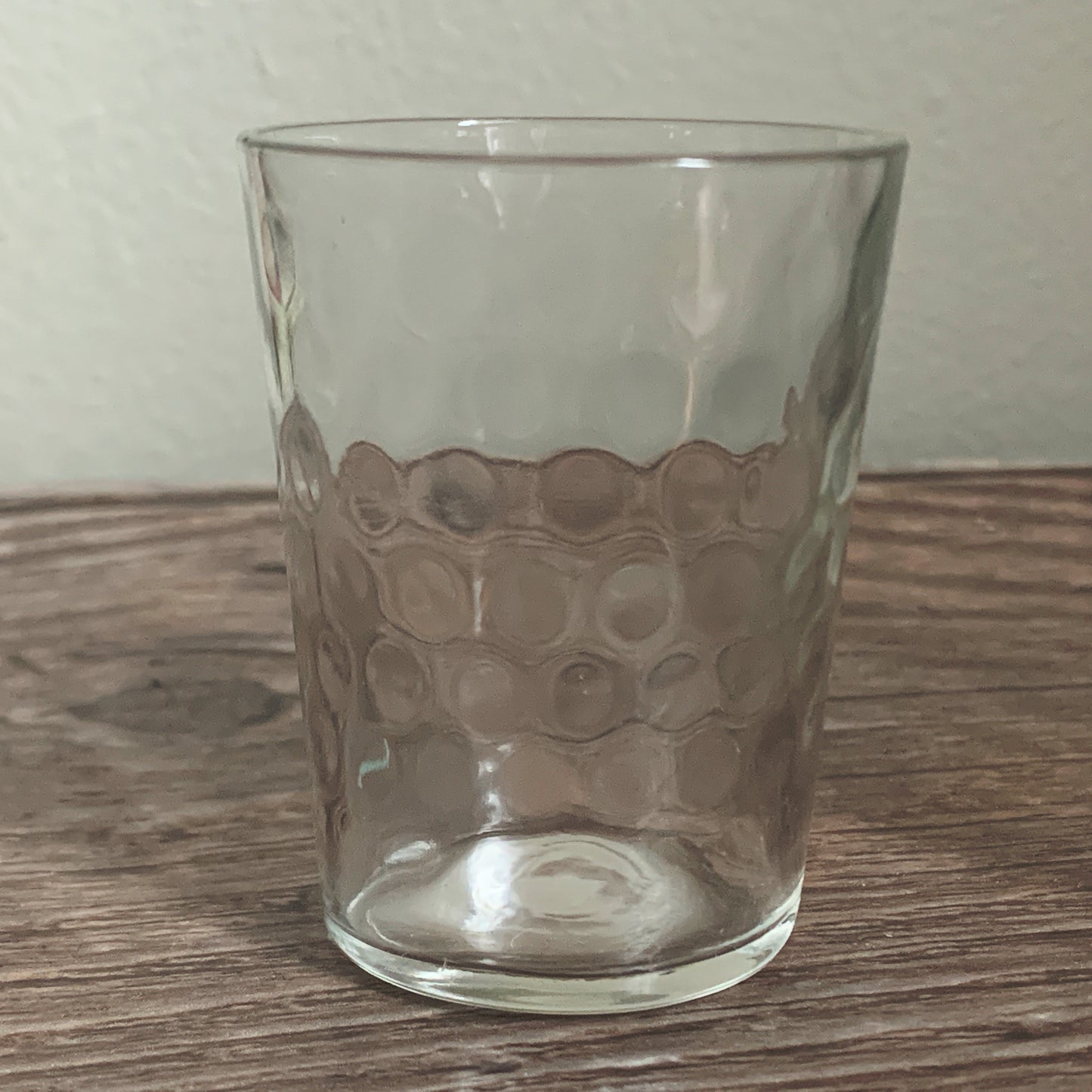 Set of 3 Coin Dot Shot Glasses, Vintage Clear Glass Shot Glasses