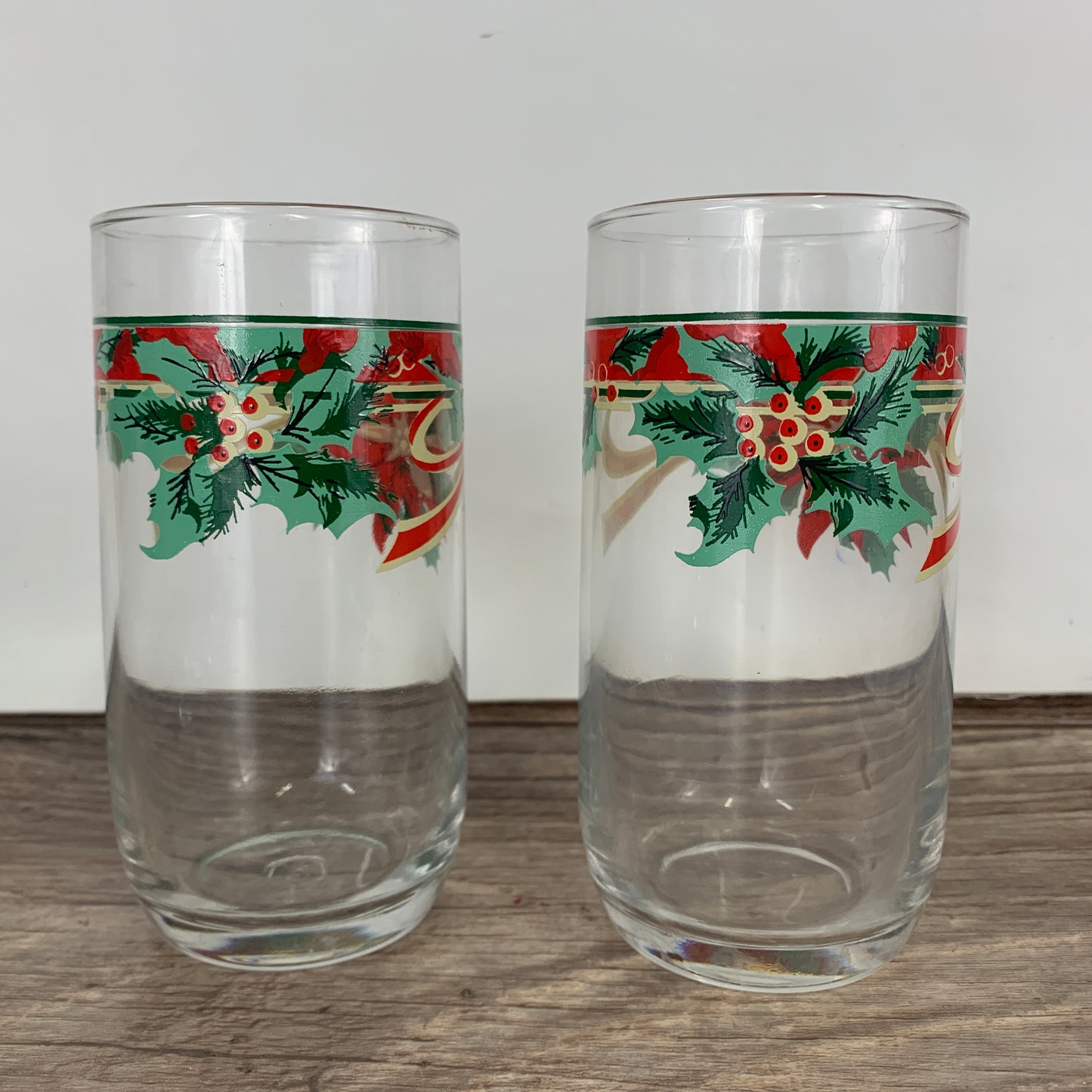 Set of 4 Christmas Tall Drinking Glasses