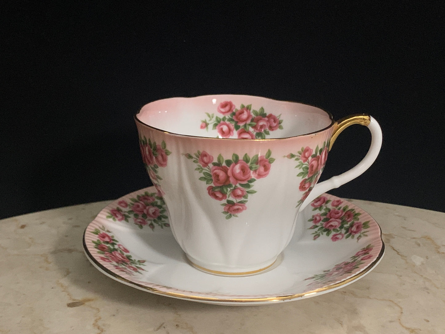 Royal Albert Dainty Dina Series Mary Pattern Vintage Teacup and Saucer Set