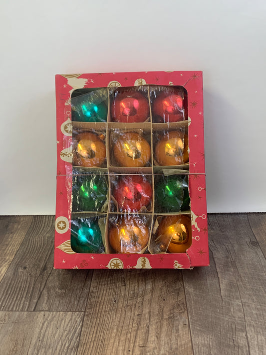 Vintage Blown Glass Christmas Ornaments Multi Colour Glass Ornaments Vintage Christmas