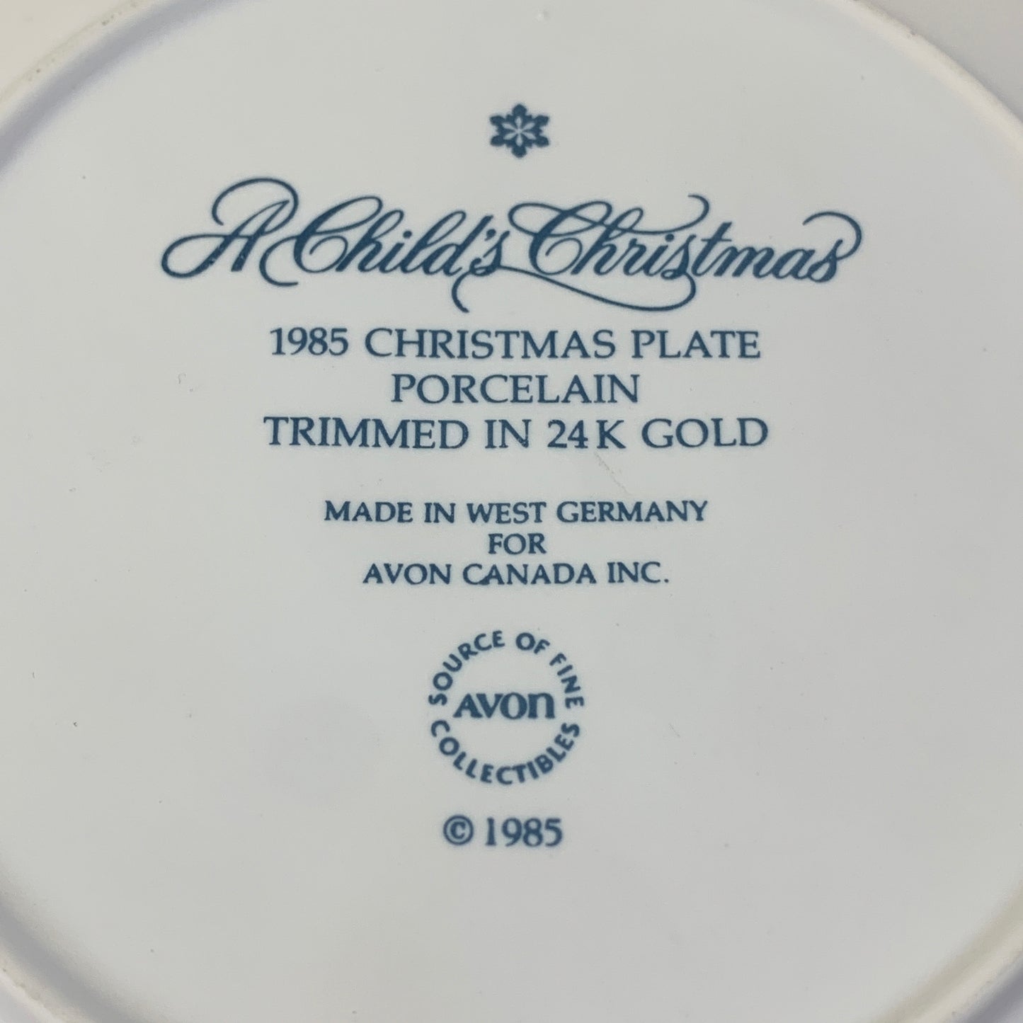 Bisque Avon Christmas Collector Plate 1985, 3D Design Children Sledding, Vintage Avon Christmas Decoration