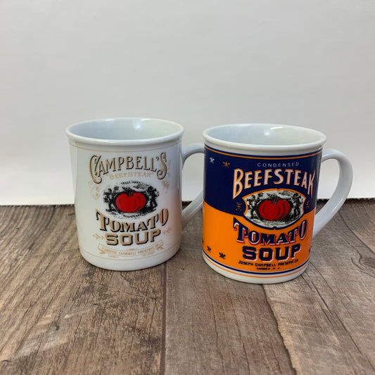 Pair of Campbells Soup Mugs, 125th Anniversary of Campbell’s Soup Commemorative Mug