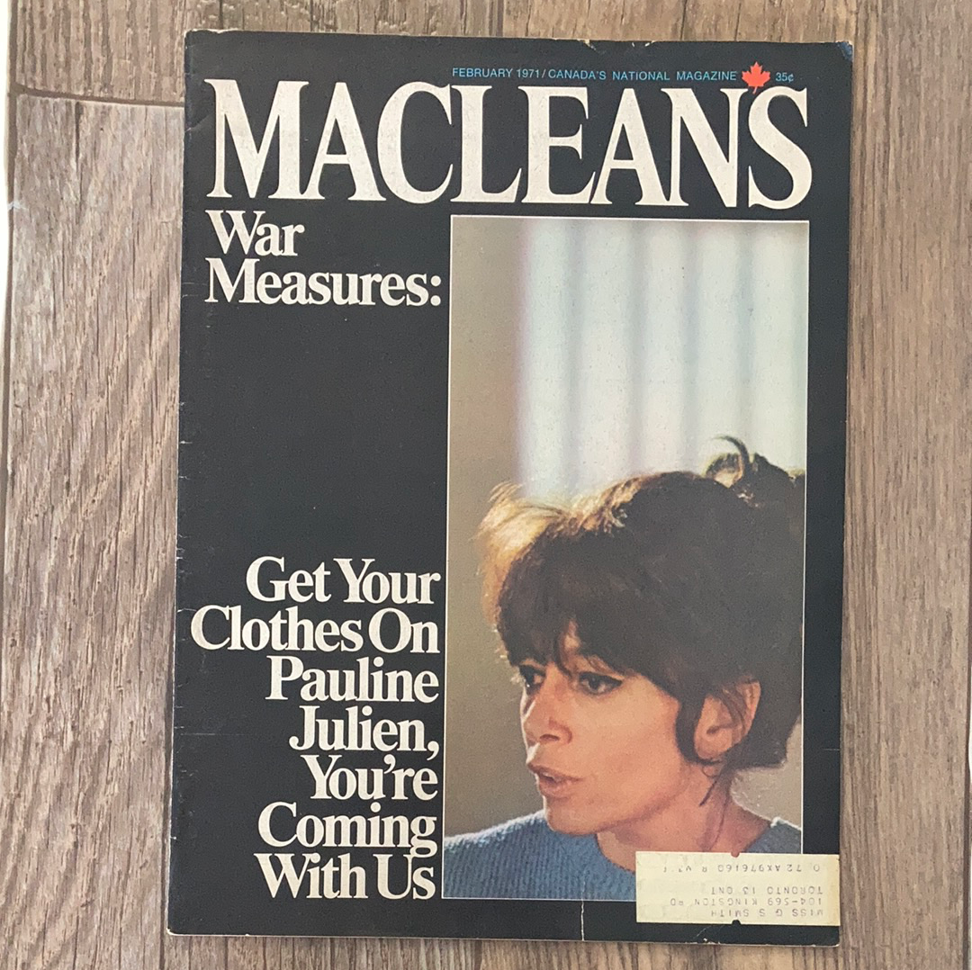 Vintage MacLeans Magazine February 1971 Edition