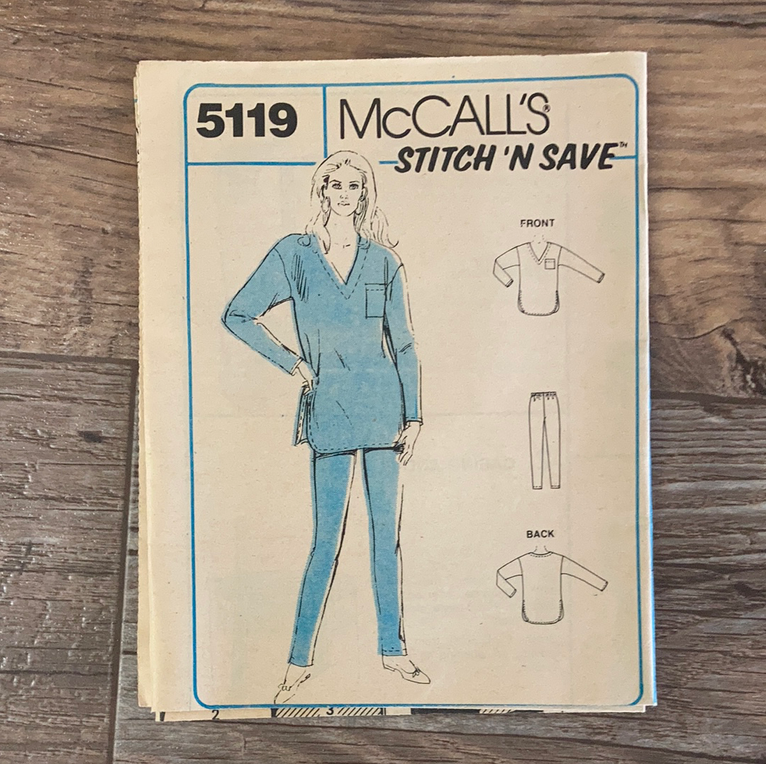 Misses Elastic Waist Pants Sewing Pattern Size 14 to 18 McCalls 5119