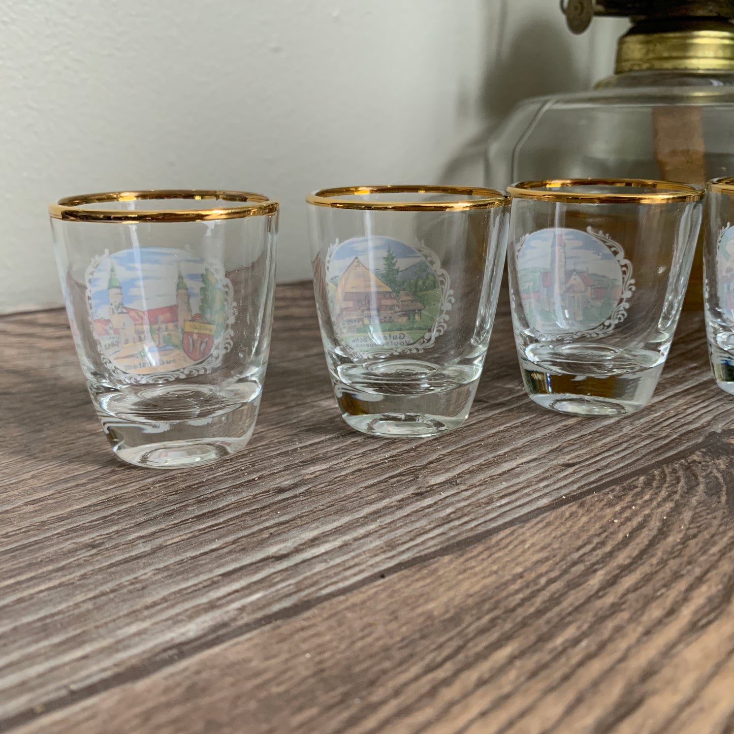 Set of 6 German Shot Glasses Travel Souvenirs