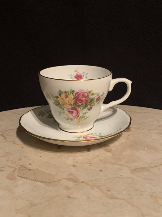 Vintage Teacup Made in India Vintage Tea Cup with Floral Pattern