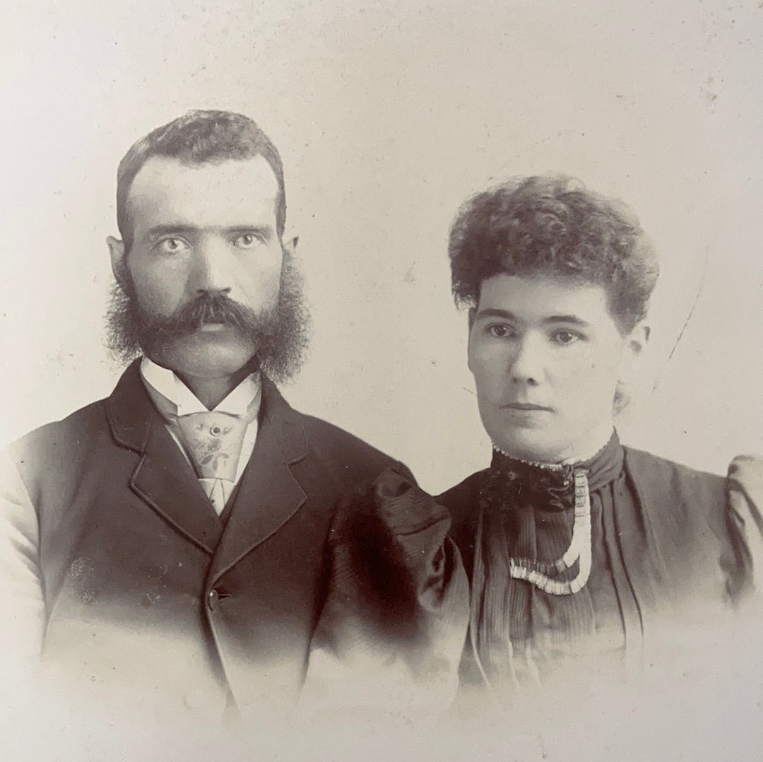 Antique Photograph Cabinet Card Portrait of a Couple from Seaforth Ontario CDV