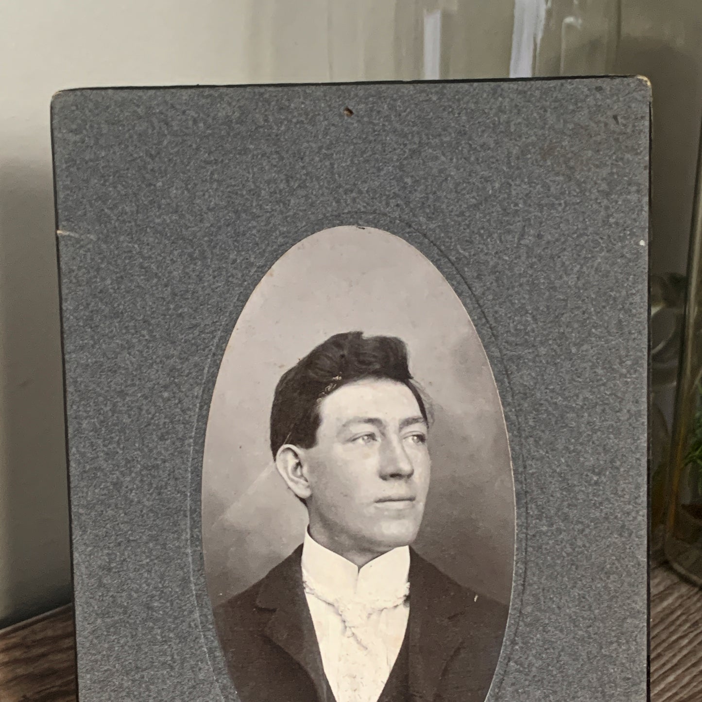 Antique Cabinet Card Photo H G Kidd Handsome Gentleman Black and White Photo