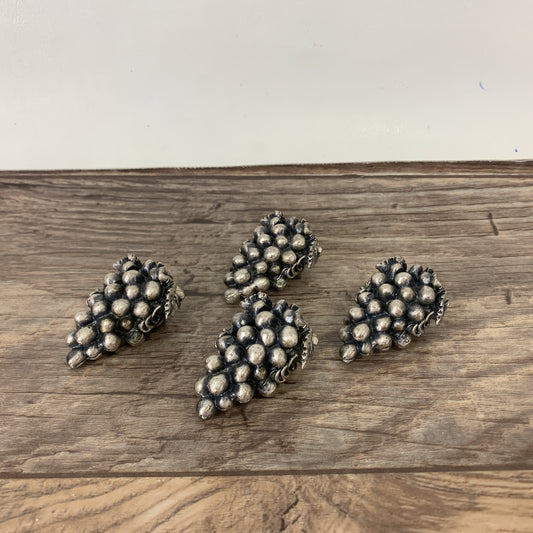 Bunches of Grapes Pewter Place Card Holders