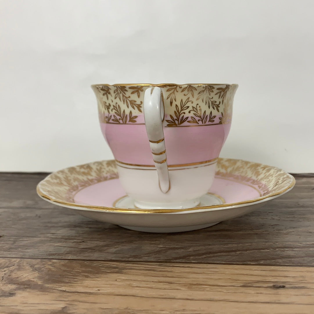 Royal Standard Pink and Gold Vintage Teacup and Saucer