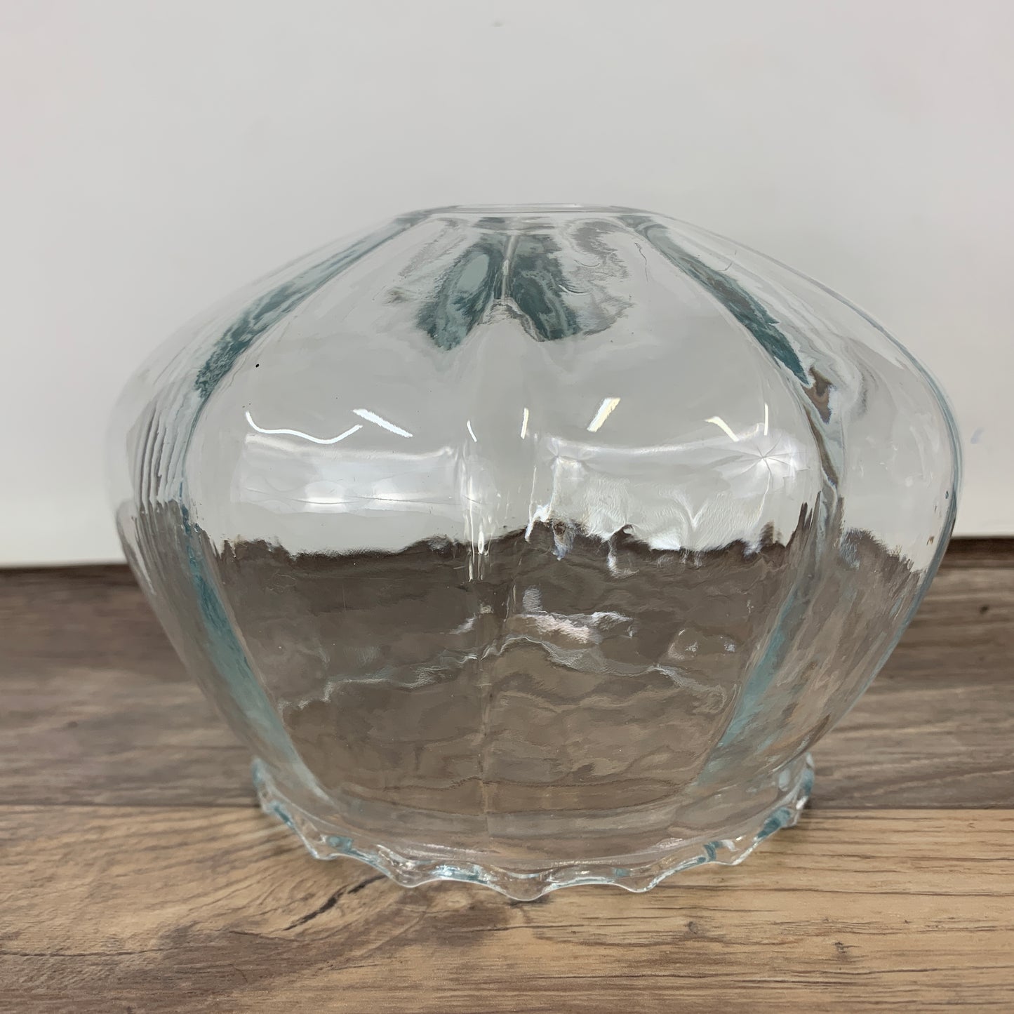 Clear Glass Light Shade with Scalloped Edge