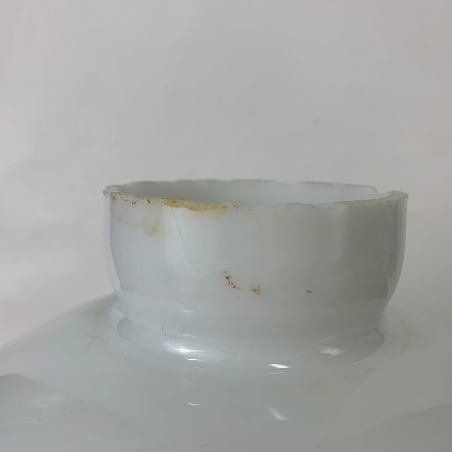 Milk Glass Pendant Shade, Dome Shaped Milk Glass Light Cover