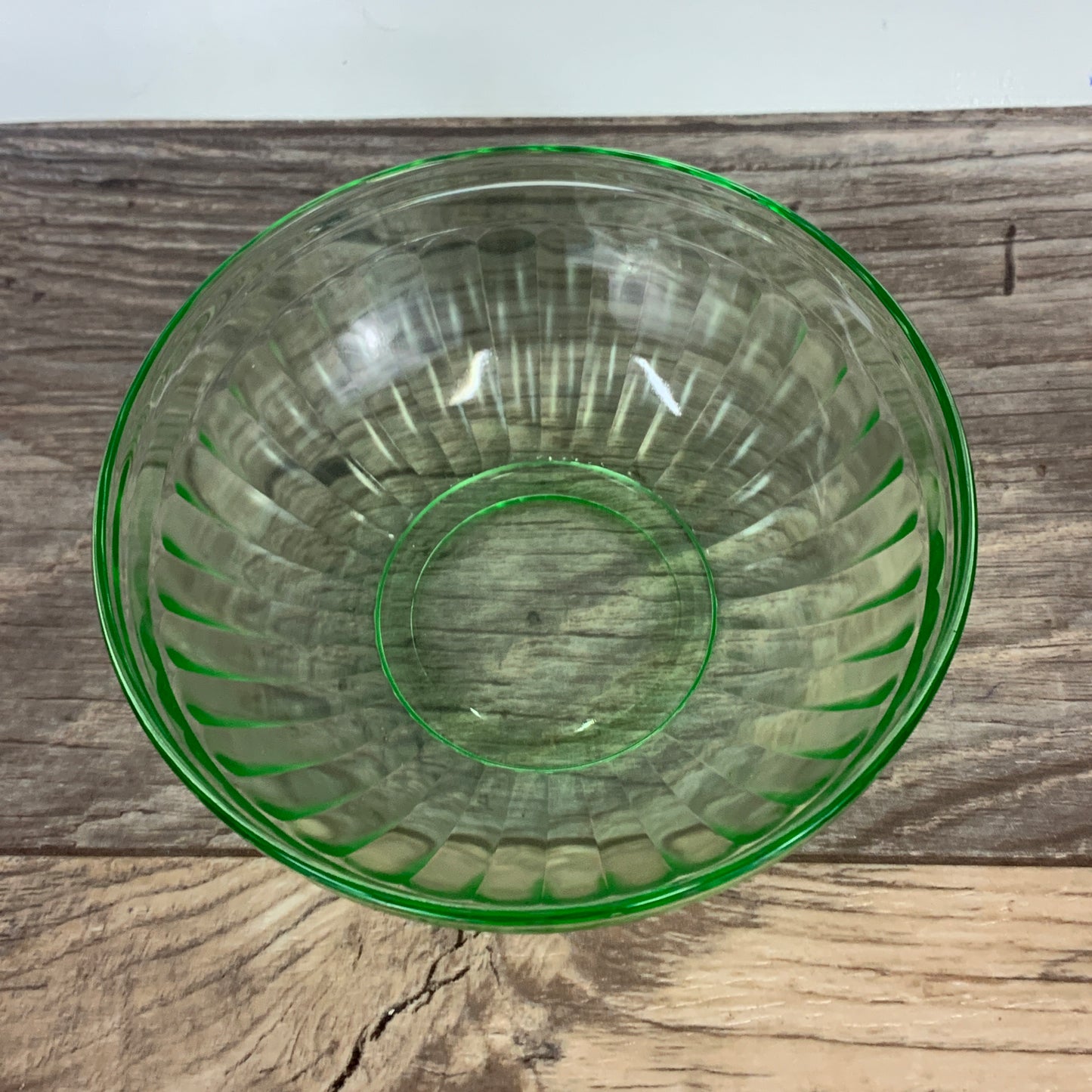 Vintage Green Depression Glass Aurora Pattern Cereal Bowl Hazel Atlas Glass Company