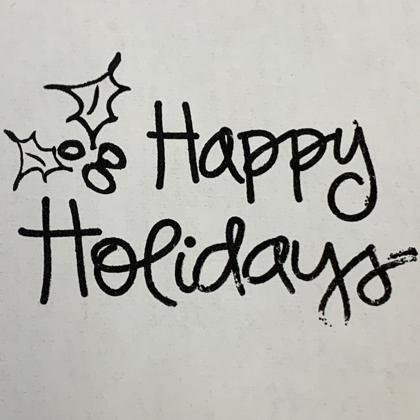Happy Holidays Wood Mounted Rubber Stamp Alison Wong for Studio G