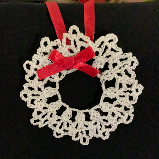 Set of Vintage Crocheted Christmas Ornaments