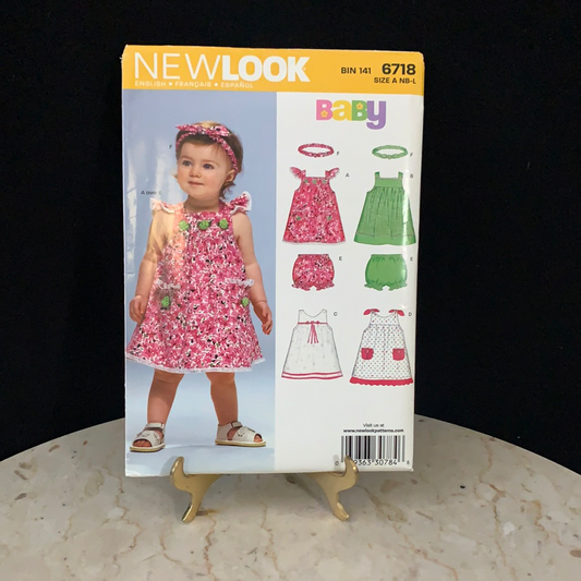 Baby Sundress and Bloomers Sewing Pattern New Look 6718
