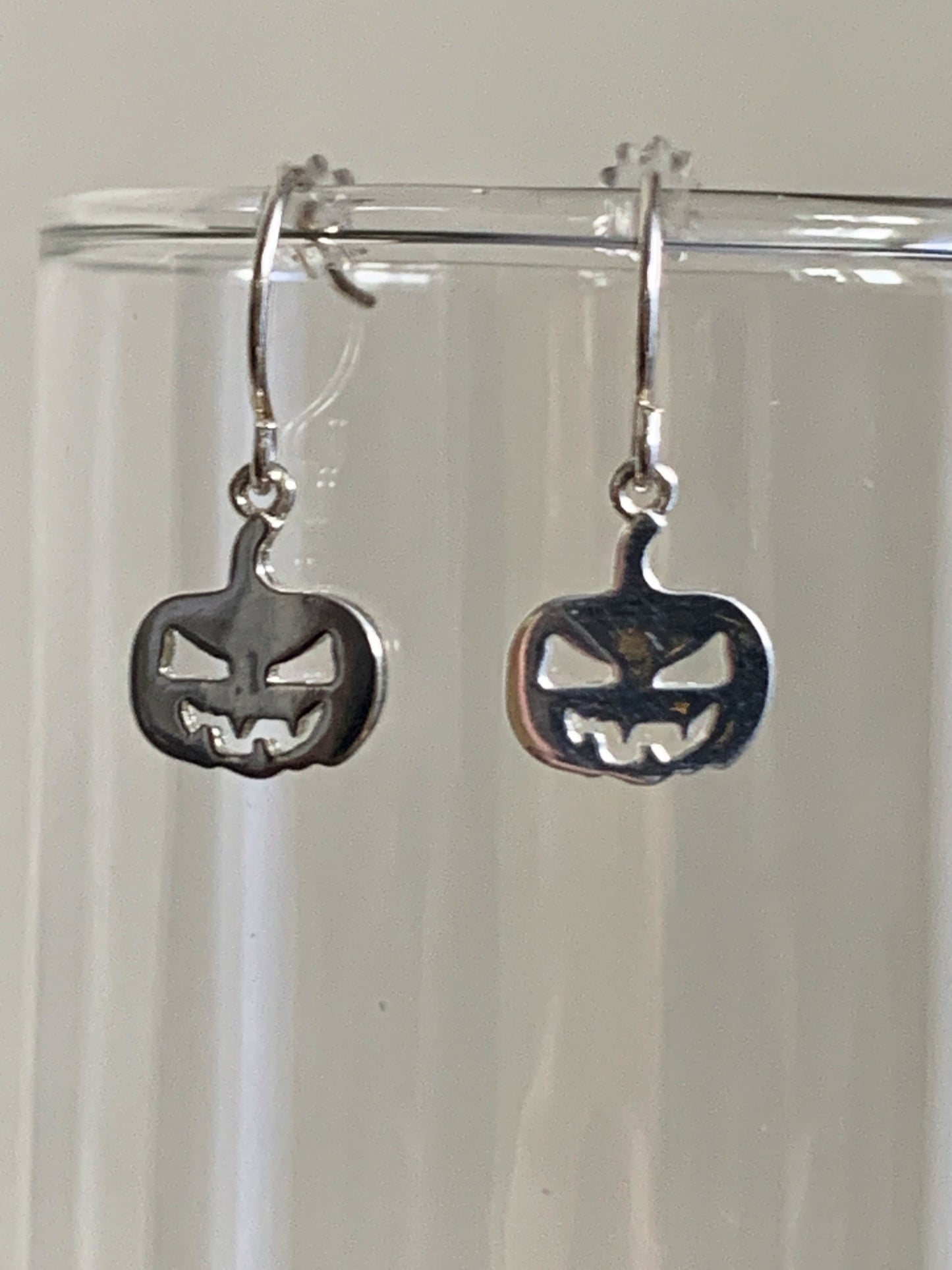 Halloween Earrings Sterling Silver Jack o Lantern Earrings 925 Earrings Gifts For Her